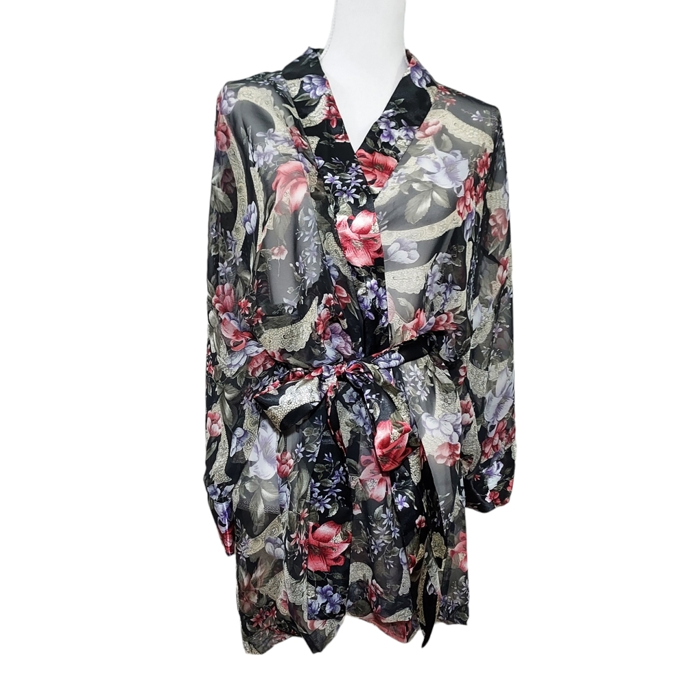 Victoria's Secret vintage sheer floral robe OS